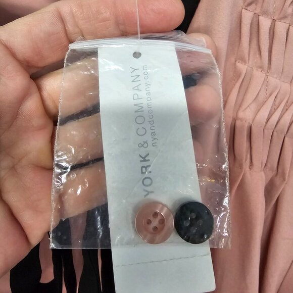 NWT Soho Jeans Pink Black Coquette Blouse Retro Romantic Defect M - Picture 12 of 16